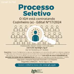 COZINHEIRO - Processo Seletivo