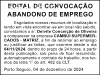 EDITAL DE CONVOCAÇÃO ABANDONO DE EMPREGO