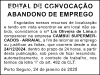 EDITAL DE CONVOCAÇÃO ABANDONO DE EMPREGO