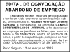 EDITAL DE CONVOCAÇÃO -  ABANDONO DE EMPREGO