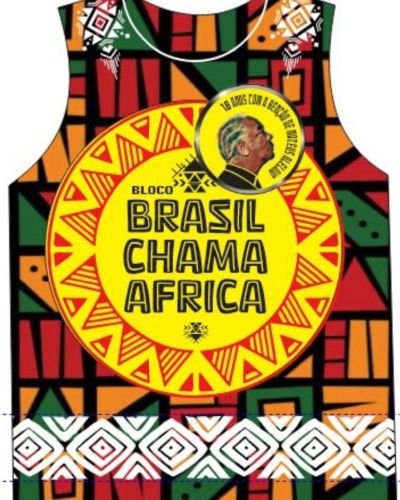 Bloco Brasil Chama Africa camiseta